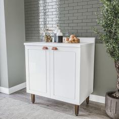 Balcão para Cozinha 2 Portas 80 Cm Pérola Yescasa