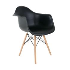 Cadeira de Jantar Charles Eames com Braço I Preta