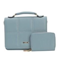 Bolsas Femininas Transversal Bordada Kit Porta Moeda Feminino-Feminino