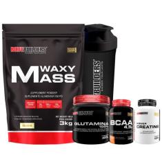 Kit Giant Mass 3kg + Glutamina 300g + Bcaa 100g Tang + Creatina 100g +