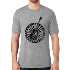 Camiseta Rock n Roll Never Die Guitarra - Foca na Moda, Cinza, GG