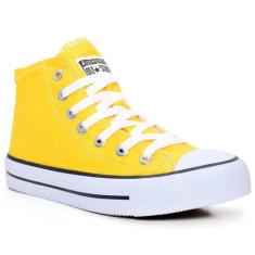 Tênis Kalum Botinha All Authentic Star Cano Alto, 35, Amarelo, Unissex