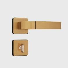 Fechadura para Banheiro Roseta 40mm mgm Módena Bronze Latonado