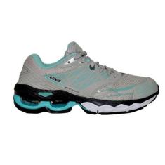 Tenis Wave Force Feminino Confortavel Academia - DUBBELE, Prata verde,