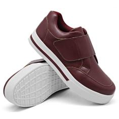Tênis Casual Liso Dk Use Shoes Fecho Alto Colante Leve Calce Fácil
