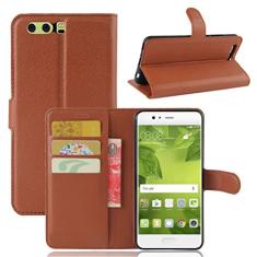 Capa carteira para Huawei P10 Plus, capa carteira flip de couro PU premium com compartimento para cartão, suporte e fecho magnético [capa interna à prova de choque de TPU] Compatível com Huawei P10
