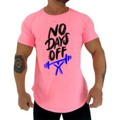 Camiseta Longline Manga Curta MXD Conceito No Days Off, Rosa, EGG