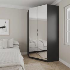 Guarda Roupa de Canto Closet com 6 Prateleiras e Portas de Espelho Modular Hera Cabecasa