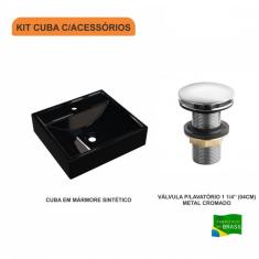 Kit Cuba Q39 Com Válvula Click 1 Pol. 1/2 Compace Preto
