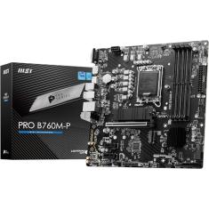 MSI Placa-mãe Pro B760M-P LGA1700 4X DDR5 2X M.2 PCIe 4.0 USB-C Micro ATX