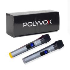 Par de Microfones sem fio Polyvox Preto