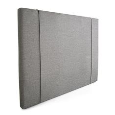 Cabeceira Casal Estofada Plan Édez, 138 cm, Linho Cinza