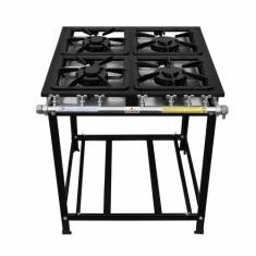 Fogão Serv Kenok 4 Bocas Duplas Baixa Pressão FBSE4B.811