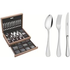 Faqueiro Tramontina Inox 130 Peças Classic com Estojo, Inox, 130 Peças