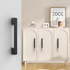 Coinkoly Pacote com 10 puxadores de armário pretos foscos 5" (128 mm) puxadores de gaveta puxadores de armário ferragens para armário de cozinha gaveta cômoda