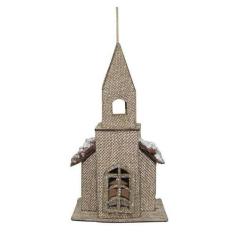 Enfeite De Natal Casinha Natalina Marrom De Natal 17Cm - Zona Livre