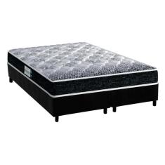 Cama Box Queen: Colchão Ortopédico Probel D33/Ep Advanced Tech1500 + Base Crc Suede Black(158X198)
