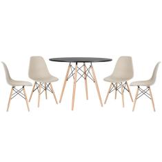 KIT - Mesa Eames 100 cm + 4 cadeiras Eames DSW