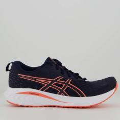 Tênis Asics Gel Excite 10 Feminino Marinho e Laranja-Feminino