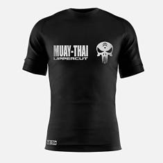 Camisa Muay Thai Caveira War - Dry Fit UV-50+ - Preta