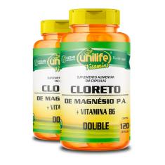 Kit 2 Cloreto De Magnésio P.a. 810Mg Unilife 120 Cápsulas
