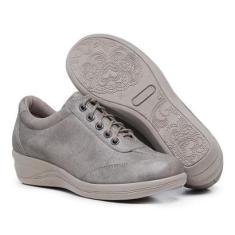 Sapato Tênis Ortopédico Feminino Mocatênis Anti Stres Mocassim Amarrar Confortável Leve-Feminino