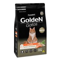 Ração Golden Gatos Castrados Salmão, 3kg