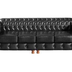 Sofá 4 Lugares Bipartido Luis Xv Decoração Retrô Sala - BELLA DECOR