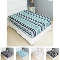 Lençol Avulso Casal Malha 100% Algodão Estampado Com Elástico - Cozzil