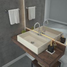 Kit Cuba RT55 com Válvula Click 1 Polegada B e Sifão Cromado e Flexível Compace