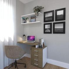 Escrivaninha Mesa Escritório e Home Office com 4 Gavetas 112cm MDF Bra