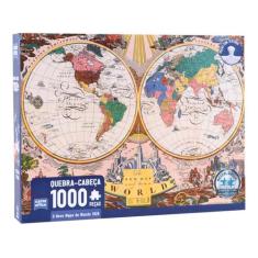 Quebra-Cabeças de 1000 Peças - O Novo Mapa do Mundo -Toyster