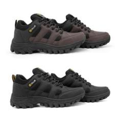 Kit 2 Tênis Trekking Ollie Broncos Adventure Trilhas-Masculino