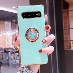 Capa magnética de chapeamento de luxo para Samsung Galaxy A52 A53 S21 FE S22 Ultra S10 S20 Plus Note 20 10 9 A72 A 52 53 tampa de suporte de anel, hortelã, para Samsung S22 Ultra