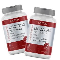 Licopeno 5mg com Zinco e Selênio Lauton Premium Vegano Kit 2