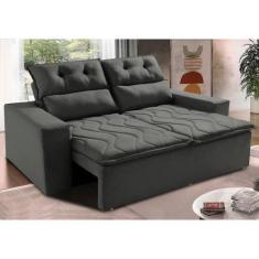 Sofá Retrátil e Reclinável 1,50m Cama inBox Smal com bordado pantográf