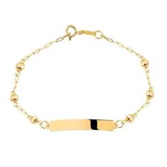 Pulseira de ouro 18k Chapinha Infantil - Elegancy Joias