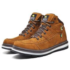 Bota Adventure Bell Boots Masculina Couro Cadarço Conforto, 42, Marrom