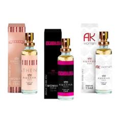 Kit 3 Perfume Feminino Amakha Athena Escandalosa Ak Woman - Amakha Par