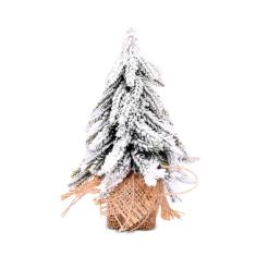 Mini Árvore de Natal Flocada, 20 cm, Enfeite de Natal, Decoração, Presente, Pinheiro Nevado, Luxo