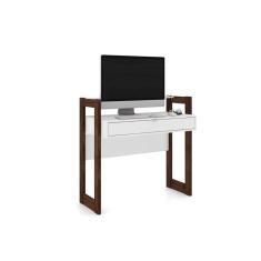 Mesa Escrivaninha Juvenil Az1007 C/ 1 Gaveta Branco/nogal - Tecno Mobili