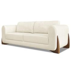 Sofá 2 Lugares Base De Madeira 160cm Izzy S06 Linho Natural - Mpozenato
