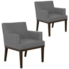 Kit 02 Poltronas Decorativas Para Sala de Estar e Recepção Beatriz Cor