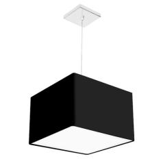Lustre Cupula Pendente Dome Quadrado 30x20cm Preto - MARRYLUZ