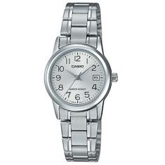Relógio casio feminino prata ltp-v002d-7budf