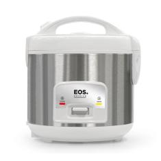 Panela Elétrica de Arroz EOS 10 Xícaras Inox Branca com Tampa de Vidro Clear Glass EPA10BI 220V 220V