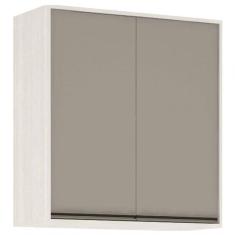 Armário De Cozinha Luciane 80Cm 2 Portas Linea Patina Mocca Laca