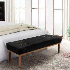 Recamier Gênova Suede Preto 140 cm