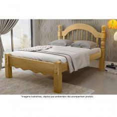 Cama Casal Em Madeira Maciça Torneada 1,60 Siena Imbuia