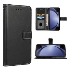 Furill Capa de telefone para Samsung Galaxy Z Fold 5 5G 2023 carteira com alça de pulso e porta-cartões flip de couro carteira carteira carteira compartimento para identificação de crédito suporte
